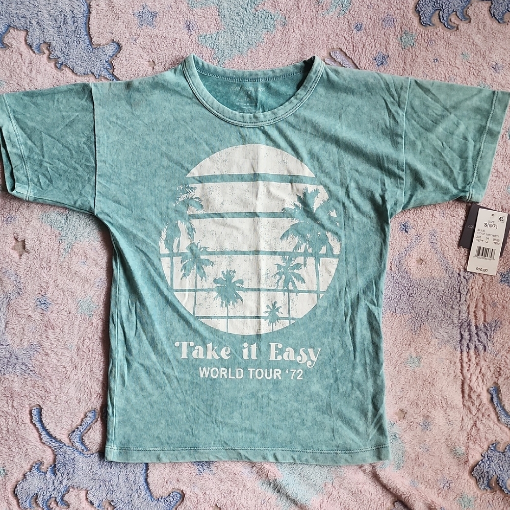 Grayson Threads Teal Short Sleeve Tee with Graphic Design